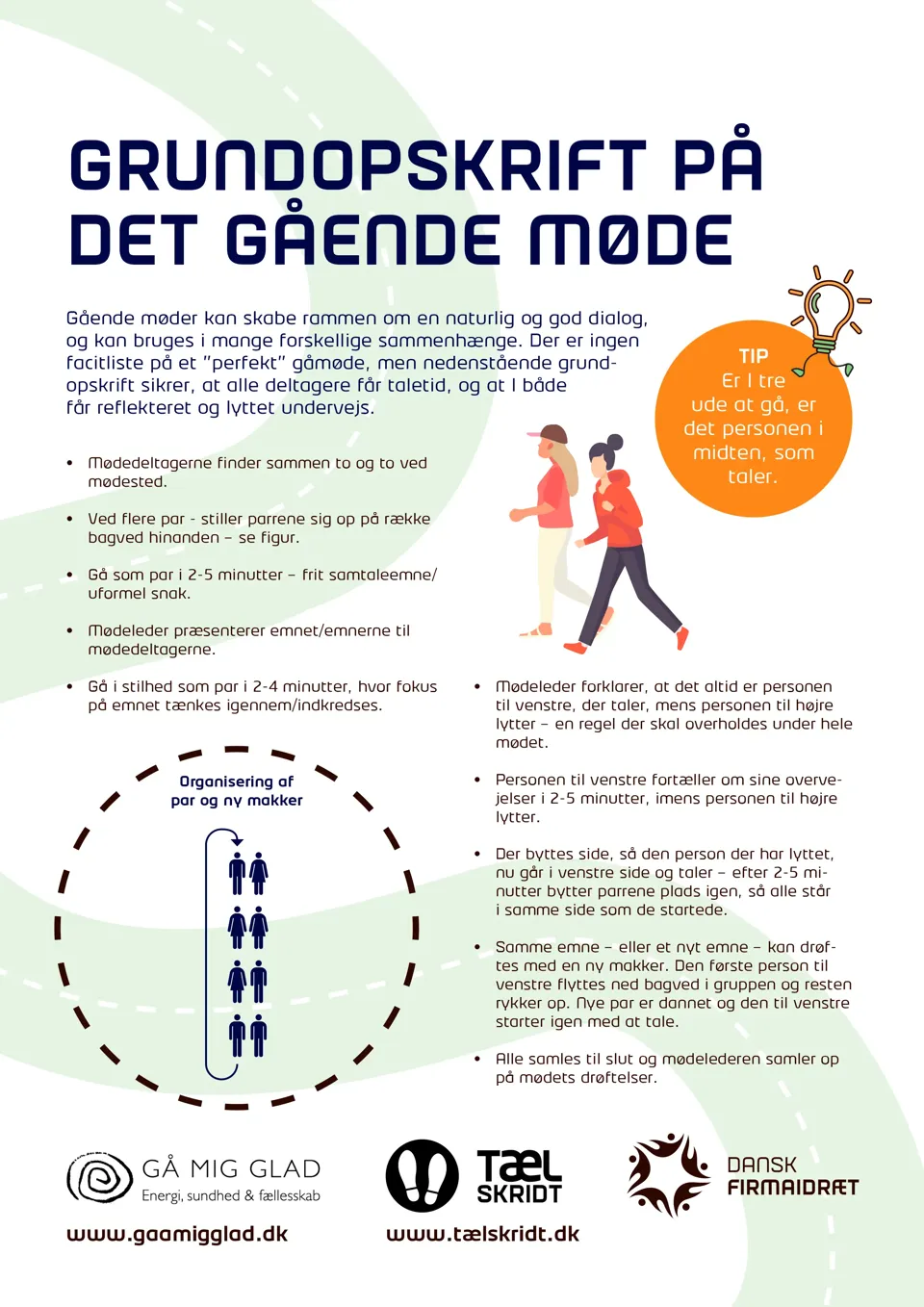 Grundopskrift Gående Møde Flyer